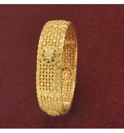 Fancy Handmade Gold Bangles with Weight  Jewellery Designs