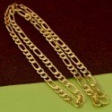 Gold Plated Flat Sachin Chain 18 Inch For Men