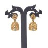 South Indian Gold Plated Ruby Stone Jimikki Earrings