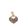 Gold Plated Semiprecious Stone Heart Pendant