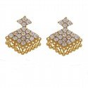 Stylish Gold Plated Adial Stones Ear Studs