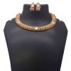 Antique Finish Matte Leaf Designer Necklace Set