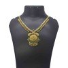 Ruby/Emerald Gold Plated Net Design Necklace
