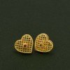Stylish Gold Plated Heart Studs Earrings