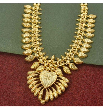 Gold Plated Traditional Mango Necklace with Pendant