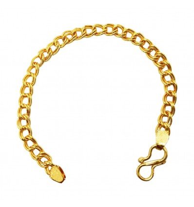Stylish Gold Plated Double Link chain Bracelet