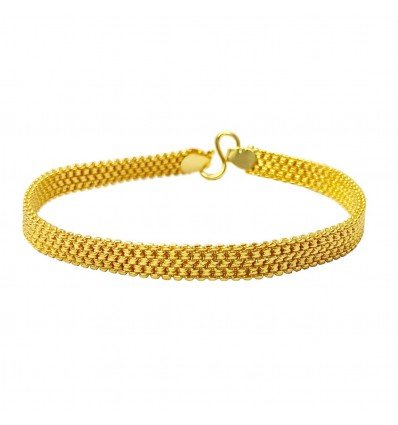 Trendy Gold Plated Gent's Flat Chain Bracelet
