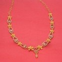 Stunning Matte Floral American Diamond Necklace