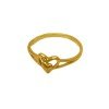 Cute Gold Plated Heart in Heart Finger Ring