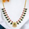 Premium Gold Plated Kerala Ruby Green Mango Necklace