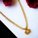Alluring Gold Plated Ruby Jasmine Buds Long Chain With Pendant