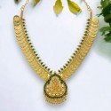 Ethnic Gold Plated Lakshmi Pendant Kasu Necklace