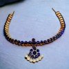 Blue Adiga Temple Jewellery Necklace