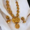 Elegant Antique Matte Gold Plated Lakshmi Necklace Set
