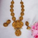Antique Matte Gold Plated Nagas Lakshmi Necklace Set