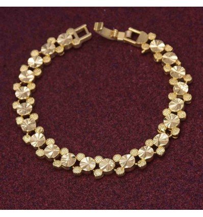 Gorgeous Gold Plated Thick Ladies Bracelet