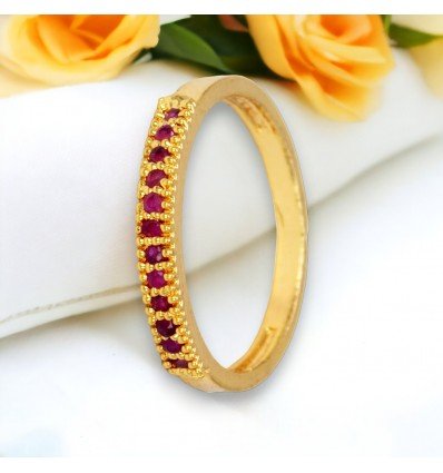 Stylish Gold Plated Designer Stone Wedding Ring