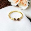 Gold Plated Double Side Red Stone Toe Ring/Minji