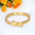Sleek Gold Plated Double Band Finger Ring