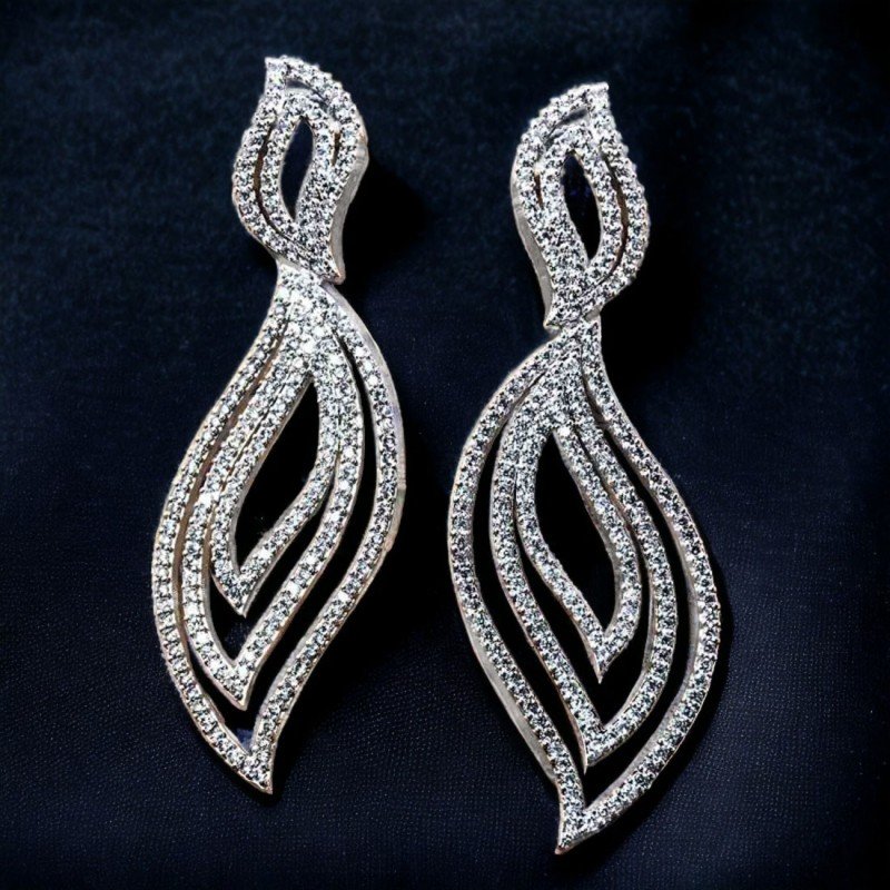 Buy American Diamond Earrings AD Jewelry Earrings –, 44% OFF-sonxechinhhang.vn