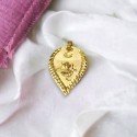 Small Gold Plated Crescent Thali Pendant