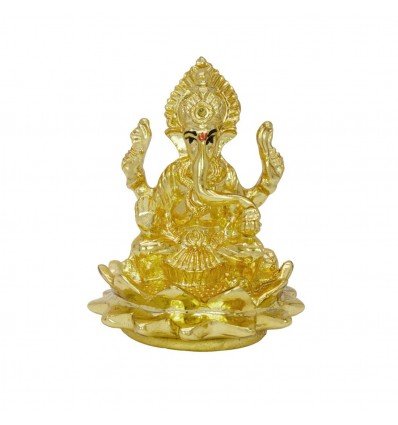 Adorable Gold Plated Divine Ganesha/ Mahaganapathy Idol