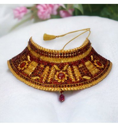 Royal Imitation Rajastani Aad Choker Necklace