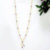 Gold Plated Stone Cutting Chain Necklace