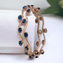 Adorable Rose Gold Plated American Diamond Stone Bangles