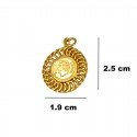 Gold Plated Head Engraved Sun Pendant