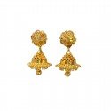 Small Gold Plated Filigree Jhumka/ Jimikki Earrings