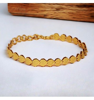 Stylish Gold Plated Designer Leaf Bracelet For Girls