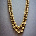 Double Strand Gold Plated Ball Chain Necklace