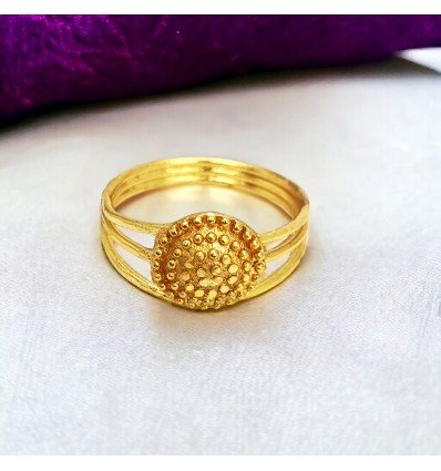 Gold Plated Designer Ladies Finger Ring
