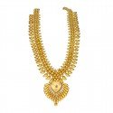 Broad South Indian Bridal Mango Long Chain With Pendant