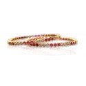 One gram gold Red and White Stone Bangles