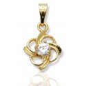 Gold Plated Floral Stone Pendant
