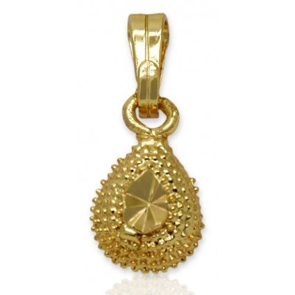Gold Plated Small Pear Shape Pendant