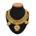 One Gram Gold Plated Traditional Lakshmi Coin Bridal Necklace