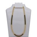 Gold Plated Thick Multi Colour Crystal Filled Mesh Chain
