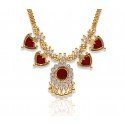 Gold Plated Double Palakka Necklace for Girls