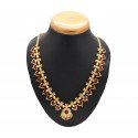Gold Plated Ethnic Red Palakka Necklace