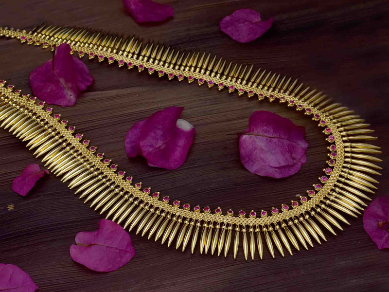 Mallige Moggu Necklace|Kerala Mullamottu Mala|Moggu hara|Traditional Kerala Pichimottu Mala