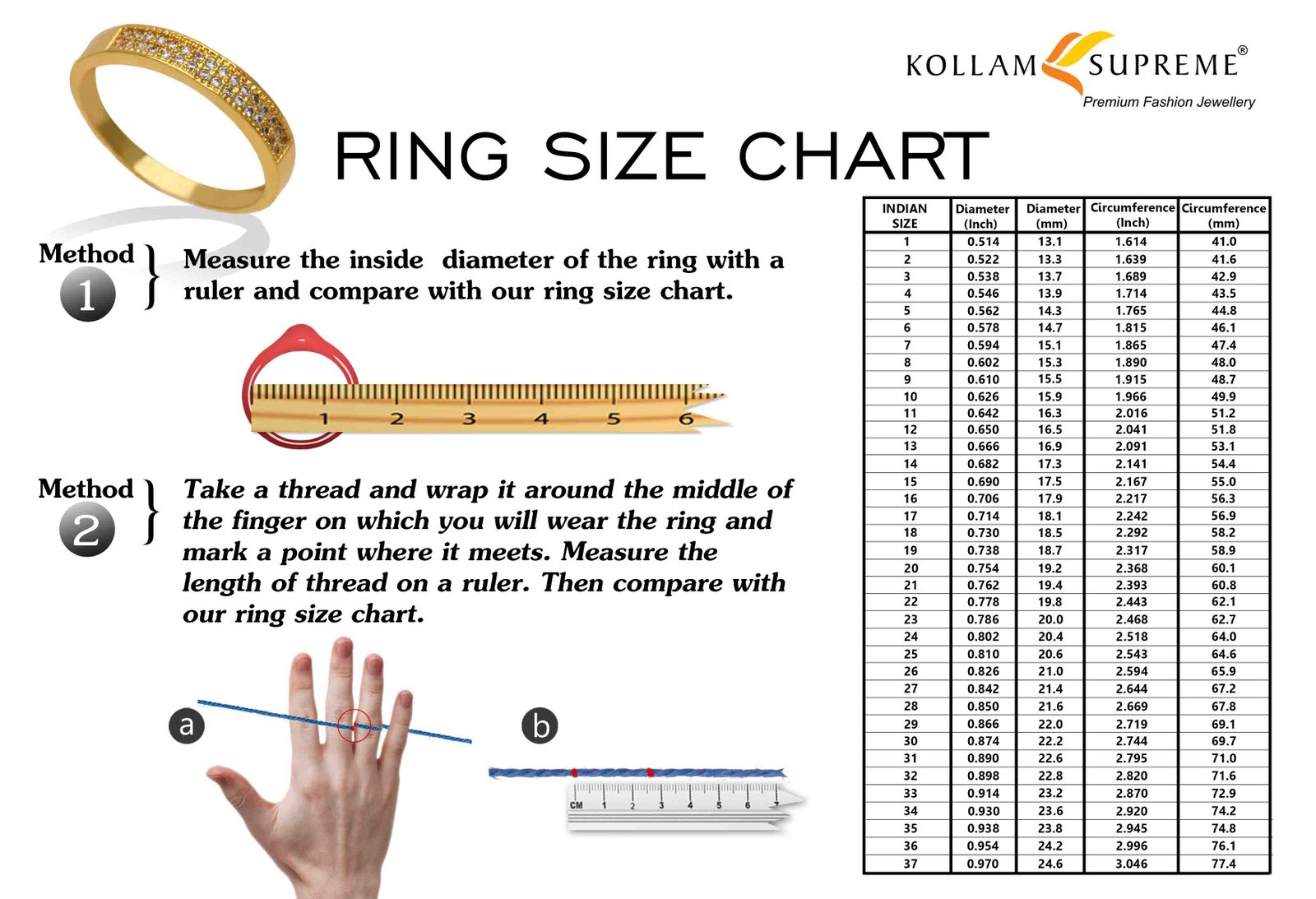 Ring Size Chart